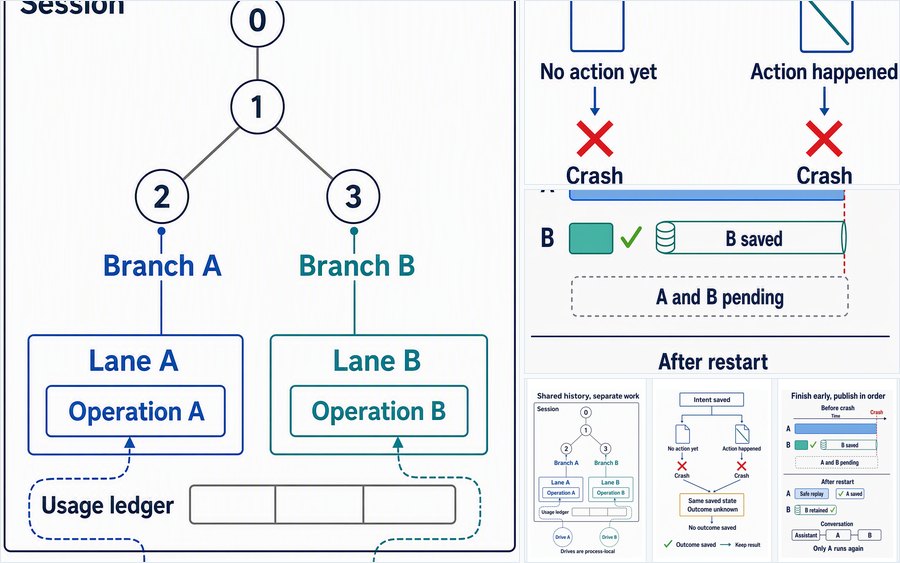 Figures from Pi Harness v2: Crash Recovery and Tool Replay